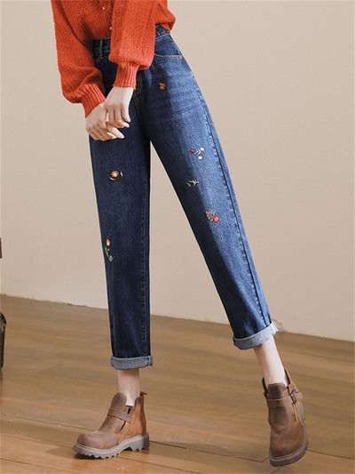 Naiste 2023. aasta uus mood, õhukese kehaehitusega flare teksad Vintage küljetasku lukuga, kõrge vöökohaga denim Naiste pahkluu püksid pantalon homme