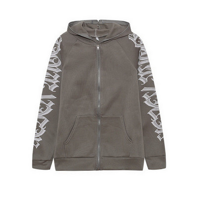 Γυναικείες μπλούζες με φερμουάρ με κουκούλα streetwear με στάμπα μακρυμάνικα φούτερ Gothic Punk Y2k Φθινοπωρινά χειμερινά γυναικεία μπουφάν με κουκούλα