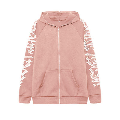 Γυναικείες μπλούζες με φερμουάρ με κουκούλα streetwear με στάμπα μακρυμάνικα φούτερ Gothic Punk Y2k Φθινοπωρινά χειμερινά γυναικεία μπουφάν με κουκούλα