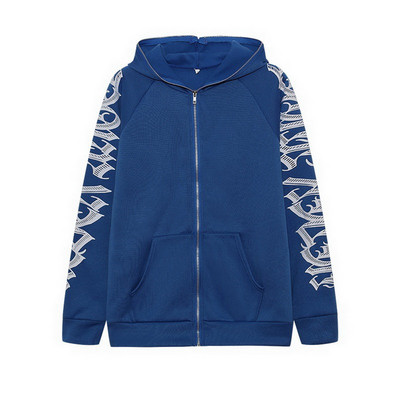 Γυναικείες μπλούζες με φερμουάρ με κουκούλα streetwear με στάμπα μακρυμάνικα φούτερ Gothic Punk Y2k Φθινοπωρινά χειμερινά γυναικεία μπουφάν με κουκούλα