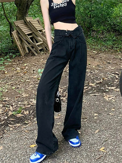 Vintage γυναικείο τζιν Φαρδύ τζιν Harajuku φαρδύ τζιν παντελόνι Oversized Grunge Streetwear Y2k Φθινοπωρινό παντελόνι Γυναικείο Κορεάτικο
