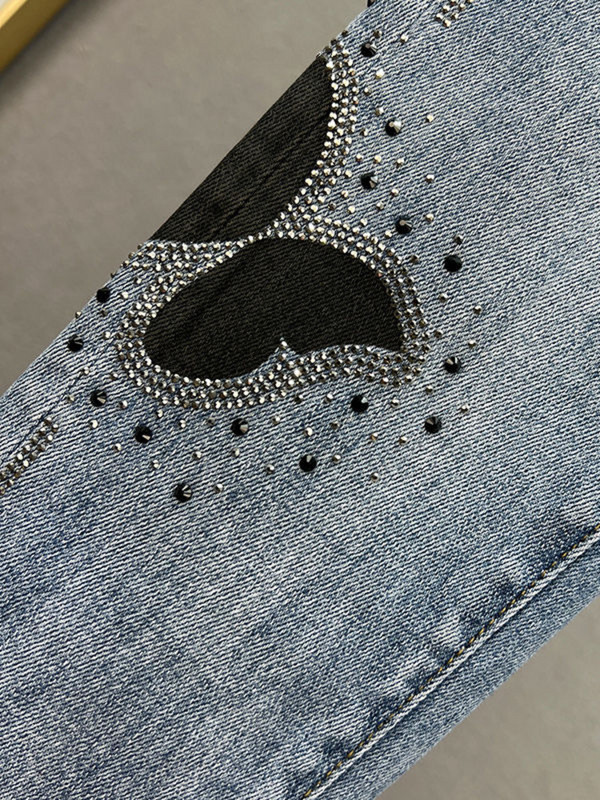 Πουλιέρες πεταλούδα Τζιν Γυναικεία Bling Bling Άνοιξη Φθινόπωρο Γυναίκα Ψηλόμεση Μολύβι Τζιν παντελόνι