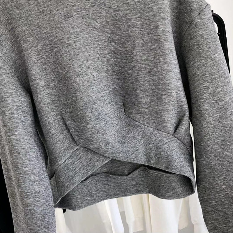 Φούτερ Γυναικεία Casual Cropped Ρούχα College O-Neck Τρυφερό Μόδα All-match Νέοι σκληροί απλοί Ulzzang Άνοιξη Φθινόπωρο Φίλοι