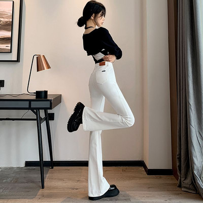 2023. aasta uued naiste elastsed kõrge vöökohaga kitsad teksad Moodsad naiste ühevärvilised taskumoodsed teksad Slim Fit Stretch Denim Pant y2k