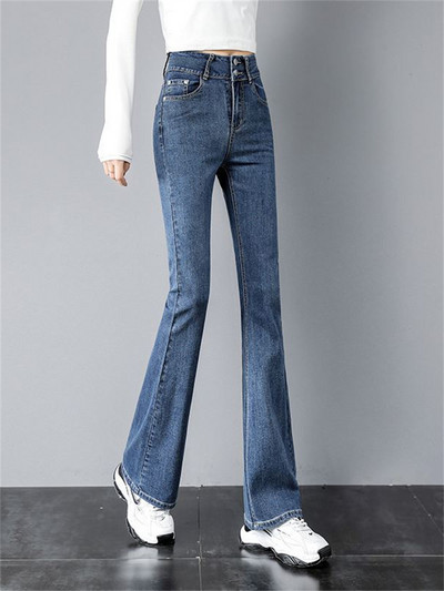 Φθινοπωρινό Γυναικείο Stretch Τζιν ψηλόμεσο Γυναικείο Ανοιξιάτικο Λεπτό Παντελόνι Γυναικείο Τζιν παντελόνι Street All-match