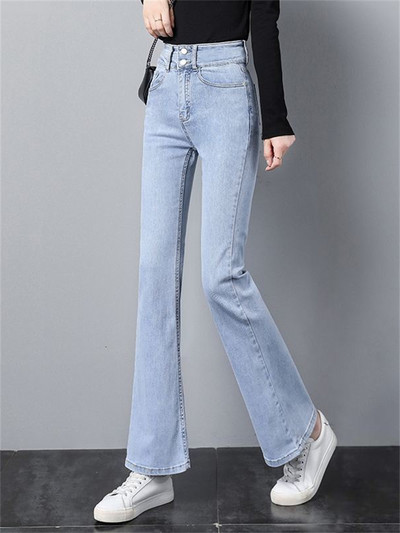 Φθινοπωρινό Γυναικείο Stretch Τζιν ψηλόμεσο Γυναικείο Ανοιξιάτικο Λεπτό Παντελόνι Γυναικείο Τζιν παντελόνι Street All-match