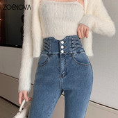 ZOENOVA Γυναικείο τζιν τζιν παντελόνι με λεπτή εφαρμογή Γυναικείο ελαστικό μολύβι παντελόνι 2023 Ψηλόμεση Γυναικεία στενά casual κοκαλιάρικα γυναικεία ρούχα