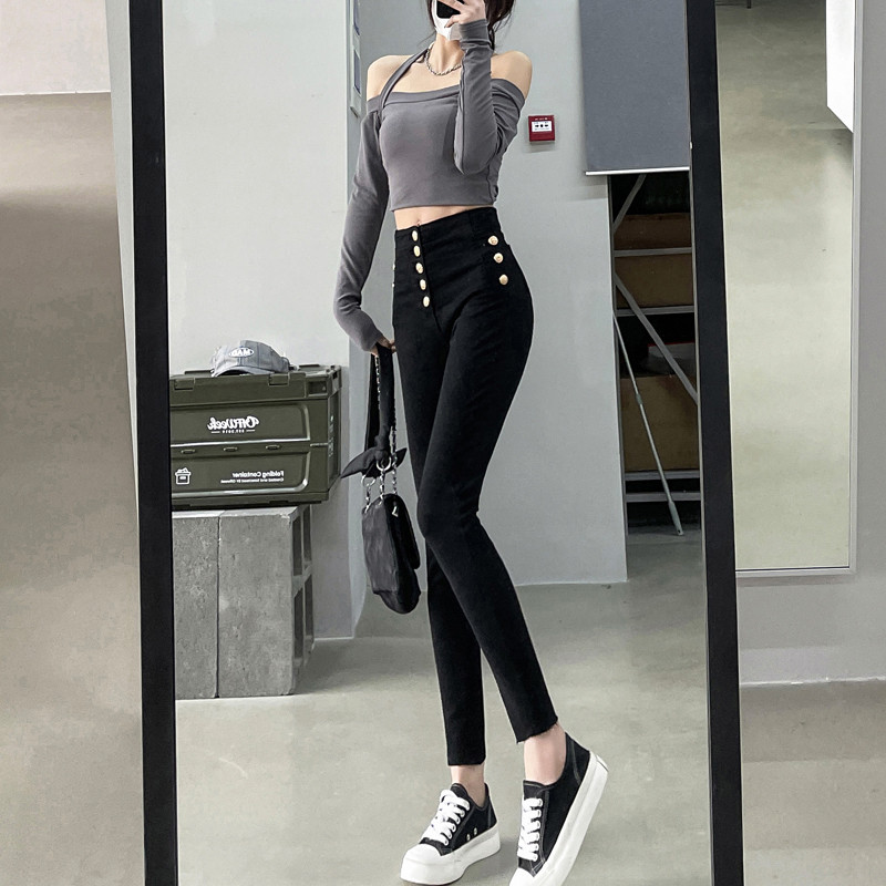 Proljetne rastezljive hlače Ženske traperice Korejska ulična moda Ženske zimske tajice Gotička odjeća visokog struka Yk2 Ženska odjeća