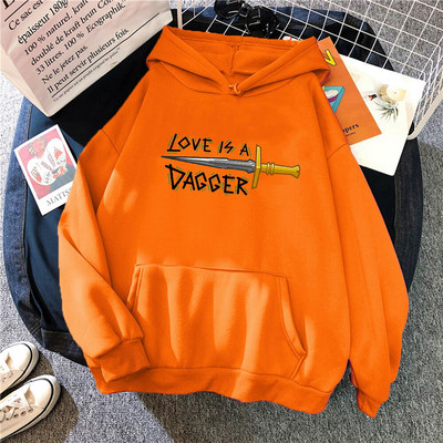 Loki Love Is Dagger Hoodies τύπωμα Ανδρικό γυναικείο μακρυμάνικο πουλόβερ φούτερ Casual Fashion με εμπριμέ φαρδιά υπερμεγέθη φούτερ