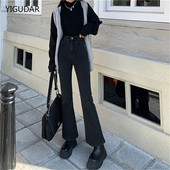 Flare Jeans Χαμηλόμέση Χαλαρό Άνετο Τζιν για Γυναικείο Παντελόνι 2022 Ελαστικό τζιν παντελόνι Boyfriend Style