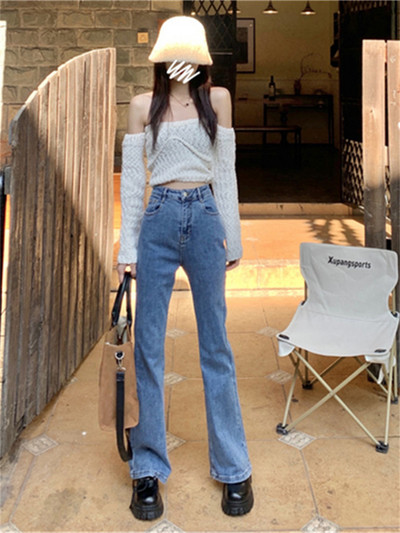 Jesenske traperice Ženske crne traperice Vintage Denim visokog struka Ženske proljetne traper hlače Visoko elastične skinny pencil rastezljive traperice Femme