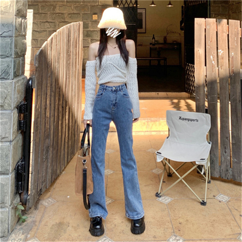 Jesenske traperice Ženske crne traperice Vintage Denim visokog struka Ženske proljetne traper hlače Visoko elastične skinny pencil rastezljive traperice Femme