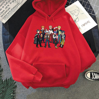 Obey Me Anime Hoodie Loose αισθητικής Harajuku Kawaii Φούτερ με κόμικ στάμπα Γυναικεία φόρμα μακρυμάνικη πουλόβερ