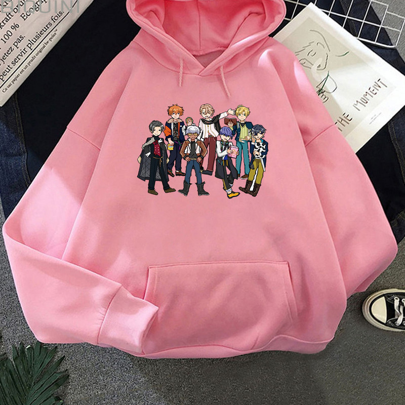 Obey Me Anime Hoodie Loose αισθητικής Harajuku Kawaii Φούτερ με κόμικ στάμπα Γυναικεία φόρμα μακρυμάνικη πουλόβερ