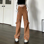 Γυναικεία αμερικανικά ίσια παντελόνια 2023 Νέα τάση μόδας Ins Αδυνατιστική θέση παντελόνι All-Match Γυναικεία τζιν Vintage Niche Design Y2K