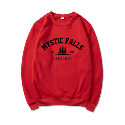 Mystic Falls Φούτερ της Βιρτζίνια Salvatores Hoodie Unisex μακρυμάνικο πουλόβερ με μακρυμάνικο λαιμόκοψη Πουλόβερ με κουκούλα casual πουλόβερ για τους θαυμαστές των βαμπίρ