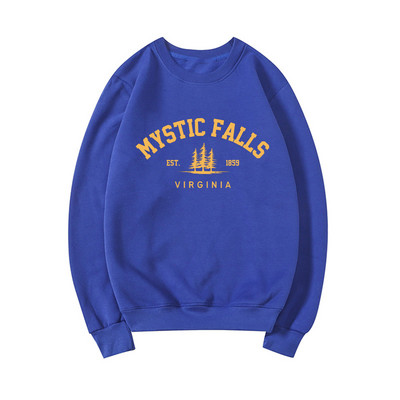 Mystic Falls Φούτερ της Βιρτζίνια Salvatores Hoodie Unisex μακρυμάνικο πουλόβερ με μακρυμάνικο λαιμόκοψη Πουλόβερ με κουκούλα casual πουλόβερ για τους θαυμαστές των βαμπίρ