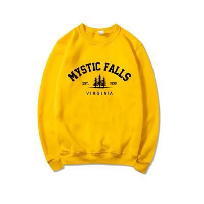 Mystic Falls Φούτερ της Βιρτζίνια Salvatores Hoodie Unisex μακρυμάνικο πουλόβερ με μακρυμάνικο λαιμόκοψη Πουλόβερ με κουκούλα casual πουλόβερ για τους θαυμαστές των βαμπίρ