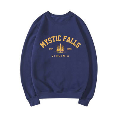 Mystic Falls Φούτερ της Βιρτζίνια Salvatores Hoodie Unisex μακρυμάνικο πουλόβερ με μακρυμάνικο λαιμόκοψη Πουλόβερ με κουκούλα casual πουλόβερ για τους θαυμαστές των βαμπίρ
