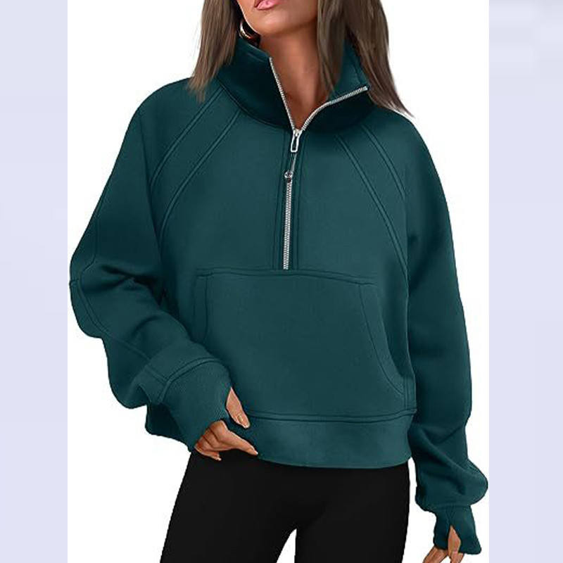 Φθινοπωρινά αθλητικά κομψά νεανικά γυναικεία φούτερ με κουκούλα, όλα ταιριάζουν, ουδέτερα μονόχρωμα μπλουζάκια με μακρυμάνικο γιακά με τσέπη