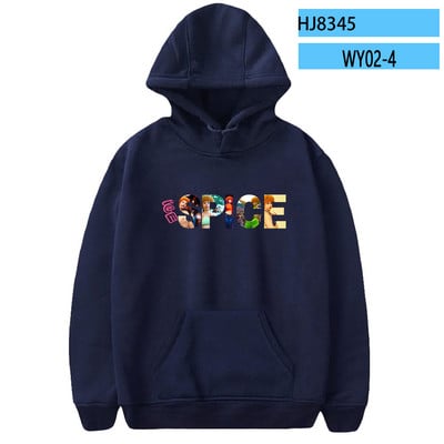 Ice Spice φούτερ με κουκούλα Μόδα Γυναικεία Άνδρας Προσωποποιημένη με κουκούλα Τραγουδιστής πουλόβερ με εκτύπωση Streetwear Idol Casual Kpop Retro