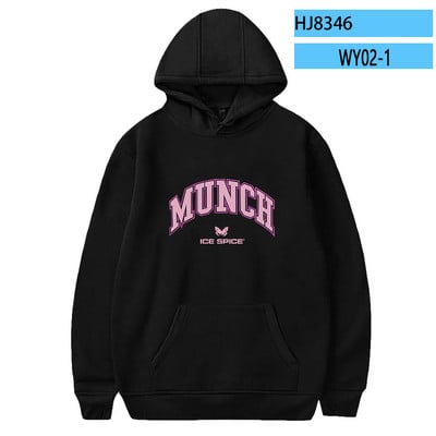 Ice Spice φούτερ με κουκούλα Μόδα Γυναικεία Άνδρας Προσωποποιημένη με κουκούλα Τραγουδιστής πουλόβερ με εκτύπωση Streetwear Idol Casual Kpop Retro