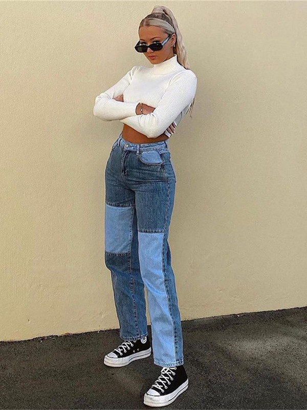 Streetwear Γυναικεία τζιν Γυναικεία μόδα Φαρδιά συνονθύλευμα Harajuku Αισθητικό παντελόνι Τζιν για γυναίκες Ψηλόμεσο τζιν τζιν 90s