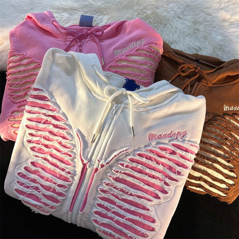 Deeptown Y2k Zip Up Pink Hoodies Γυναικεία Grunge Αισθητική υπερμεγέθη φούτερ Harajuku Κορεατική μόδα Streetwear Γυναικεία πανκ