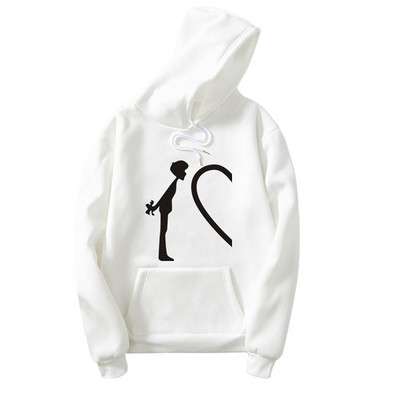 Φούτερ για γυναίκες για ζευγάρια Φούτερ σε σχήμα καρδιάς Sudaderas De Mujer Φούτερ με φούτερ σε σχήμα καρδιάς