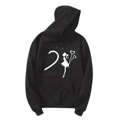 Φούτερ για γυναίκες για ζευγάρια Φούτερ σε σχήμα καρδιάς Sudaderas De Mujer Φούτερ με φούτερ σε σχήμα καρδιάς