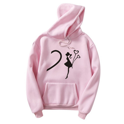 Φούτερ για γυναίκες για ζευγάρια Φούτερ σε σχήμα καρδιάς Sudaderas De Mujer Φούτερ με φούτερ σε σχήμα καρδιάς