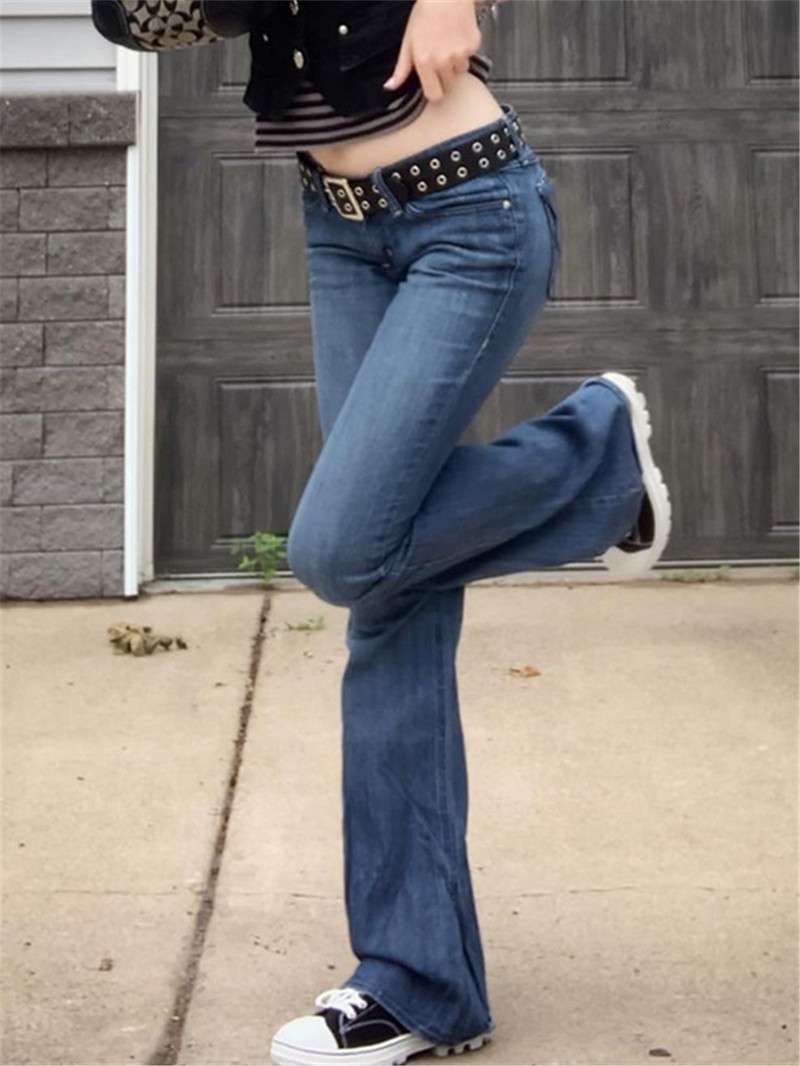 Sve sezone Vintage Flare Jeans Ženska ulična odjeća visokog struka Chic Ležerne Y2K traper hlače Ženske uske hlače u korejskom stilu Harajuku
