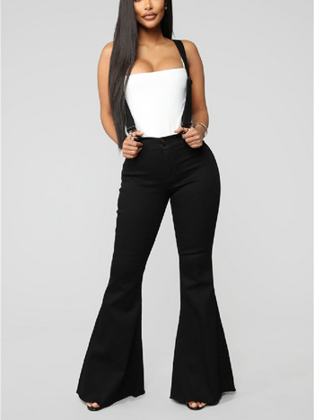 Γυναικεία Vintage Skinny Spaghetti Jumpsuits Flare Jeans Suspender Τζιν Παντελόνι Παντελόνι Φαρδιά Κουδούνι 3XL