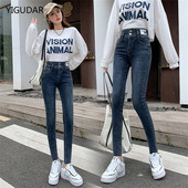 Χειμερινό Skinny Mid Waist Skinny Ζεστό Τζιν Γυναικείο Plus Velvet Μήκος Αστραγάλου Vaqueros Casual χοντρό μολύβι παντελόνι Basic fleece τζιν παντελόνι