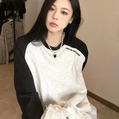 Deeptown Harajuku Κορεατικού στυλ πουλόβερ Φούτερ με φούτερ μόδας μεγάλου μεγέθους Vintage αισθητικής φούτερ με μακρυμάνικα γυναικεία ρούχα