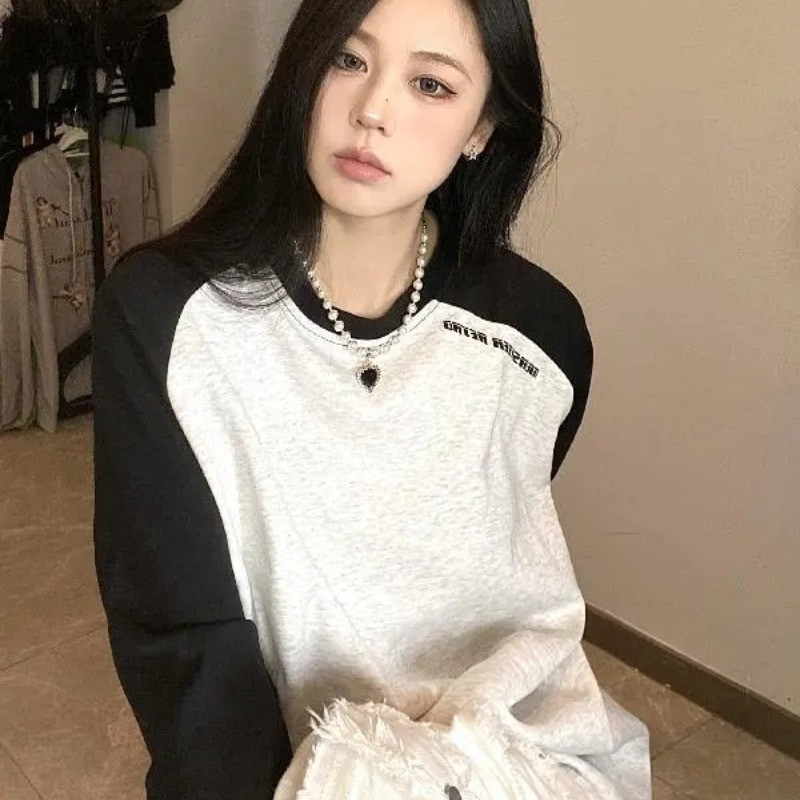 Deeptown Harajuku Κορεατικού στυλ πουλόβερ Φούτερ με φούτερ μόδας μεγάλου μεγέθους Vintage αισθητικής φούτερ με μακρυμάνικα γυναικεία ρούχα