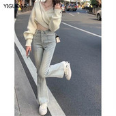 2022 Άνοιξη Καλοκαίρι Νέο Γυναικείο Stretch Slim τζιν Skinny ψηλόμεσο βαμβακερό τζιν παντελόνι μολύβι Γυναικείο μπλε ρετρό παντελόνι Γυναικείο