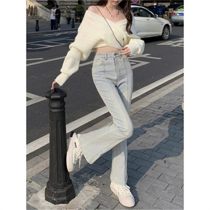 2022 Άνοιξη Καλοκαίρι Νέο Γυναικείο Stretch Slim τζιν Skinny ψηλόμεσο βαμβακερό τζιν παντελόνι μολύβι Γυναικείο μπλε ρετρό παντελόνι Γυναικείο