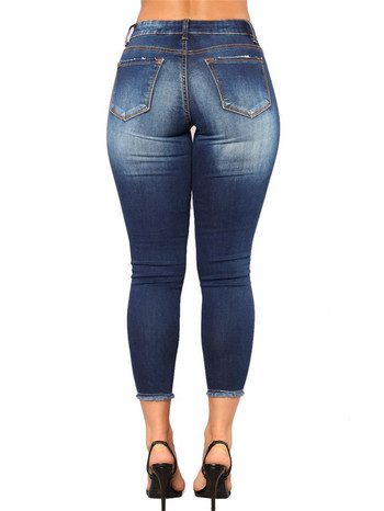 Oversize Jeans Woman Skinny Denim Pencil Τζιν Γυναικεία τσέπες στη μέση της μέσης Casual παντελόνι Γυναικείο ελαστικό γυναικείο παντελόνι Τζιν παντελόνι