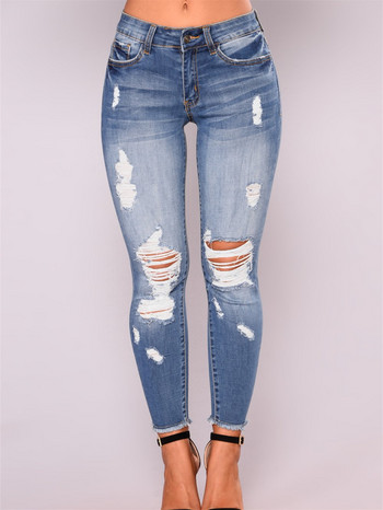 Oversize Jeans Woman Skinny Denim Pencil Τζιν Γυναικεία τσέπες στη μέση της μέσης Casual παντελόνι Γυναικείο ελαστικό γυναικείο παντελόνι Τζιν παντελόνι