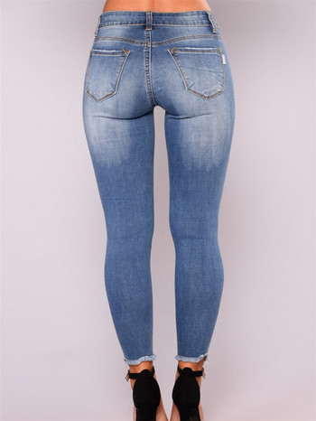 Oversize Jeans Woman Skinny Denim Pencil Τζιν Γυναικεία τσέπες στη μέση της μέσης Casual παντελόνι Γυναικείο ελαστικό γυναικείο παντελόνι Τζιν παντελόνι