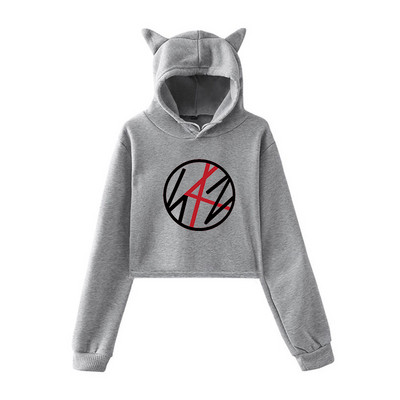 Madingas apkarpytas džemperis Pasiklydęs vaikams Harajuku ilgomis rankovėmis trumpas megztinis K-pop moterų gerbėjų hiphopo laisvalaikio džemperis, plonas ir prigludęs paltas