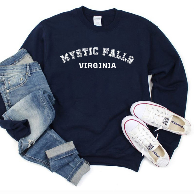 Φούτερ ρετρό Mystic Falls Virginia The Vampire Diaries Hoodie Vintage Salvatore Crewneck Φούτερ TVD Vampire Fan