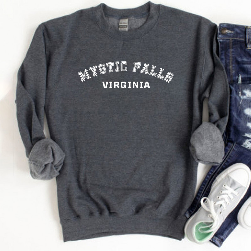 Φούτερ ρετρό Mystic Falls Virginia The Vampire Diaries Hoodie Vintage Salvatore Crewneck Φούτερ TVD Vampire Fan