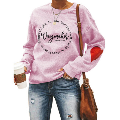 Moda stradă pulover de damă sport cămașă largi imprimare litere jachetă de iarnă modernă waymaker ISAIAH 42 16