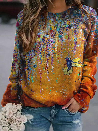 Γυναικεία φούτερ με 3D printneck, πουλόβερ χωρίς κουκούλα, Casual, Trend, Y2K, Φθινόπωρο, Καλοκαίρι, 2023