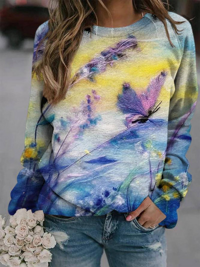 Γυναικεία φούτερ με 3D printneck, πουλόβερ χωρίς κουκούλα, Casual, Trend, Y2K, Φθινόπωρο, Καλοκαίρι, 2023