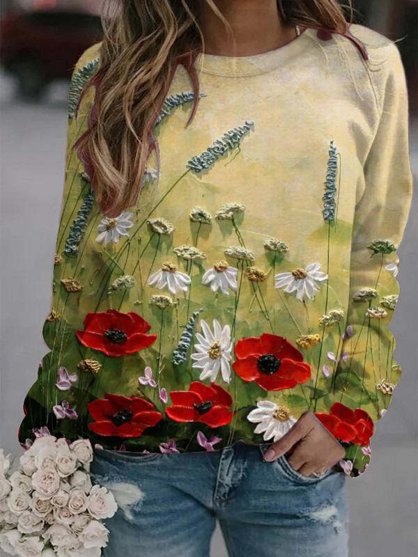 Γυναικεία φούτερ με 3D printneck, πουλόβερ χωρίς κουκούλα, Casual, Trend, Y2K, Φθινόπωρο, Καλοκαίρι, 2023