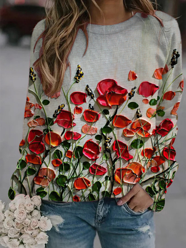 Γυναικεία φούτερ με 3D printneck, πουλόβερ χωρίς κουκούλα, Casual, Trend, Y2K, Φθινόπωρο, Καλοκαίρι, 2023