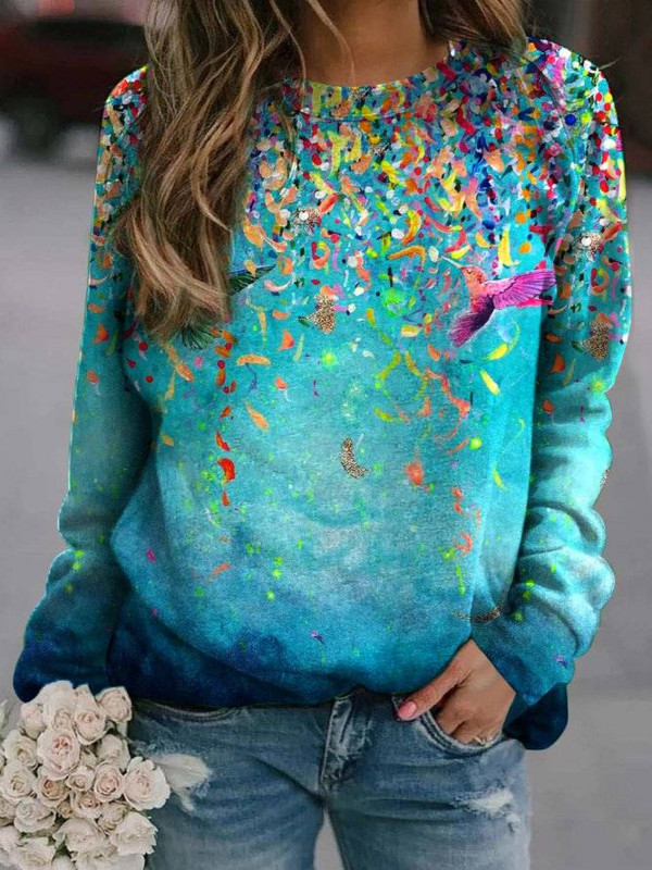 Γυναικεία φούτερ με 3D printneck, πουλόβερ χωρίς κουκούλα, Casual, Trend, Y2K, Φθινόπωρο, Καλοκαίρι, 2023